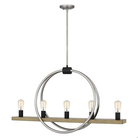 Quoizel Sterling 5-Light Brushed Nickel Island Light STG540BN